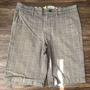 Fink Men's Brown Plaid Shorts